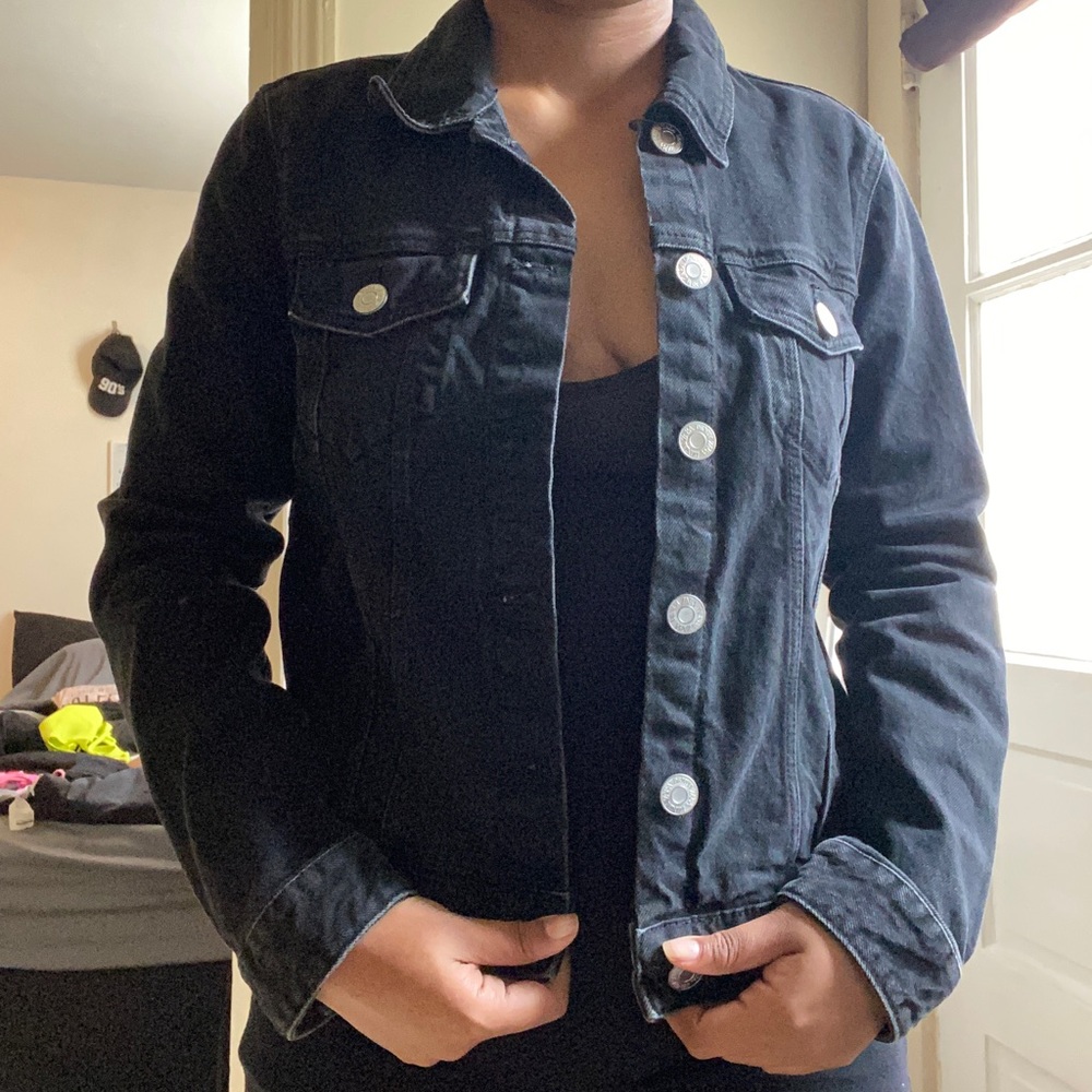 Zara black jean jacket
